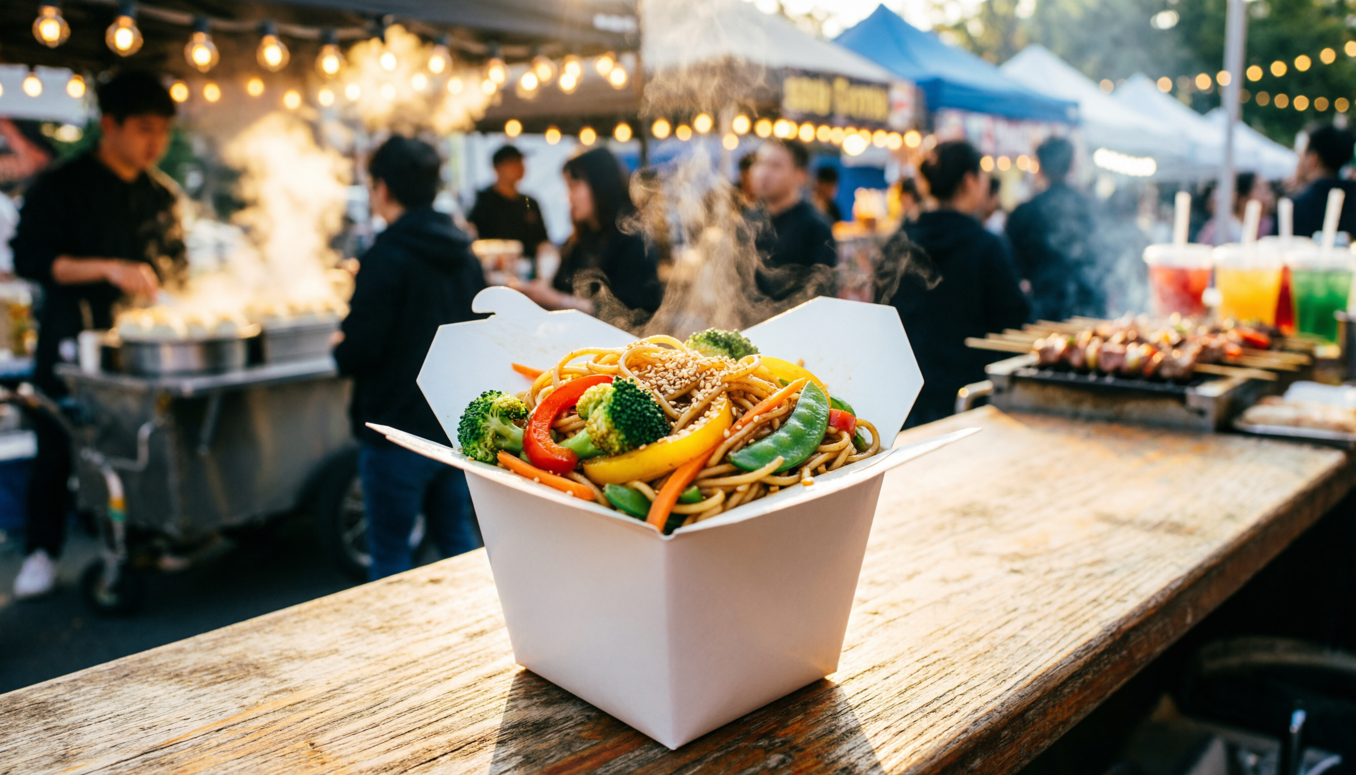 Asiatische Gebratene Nudeln aus dem Wok