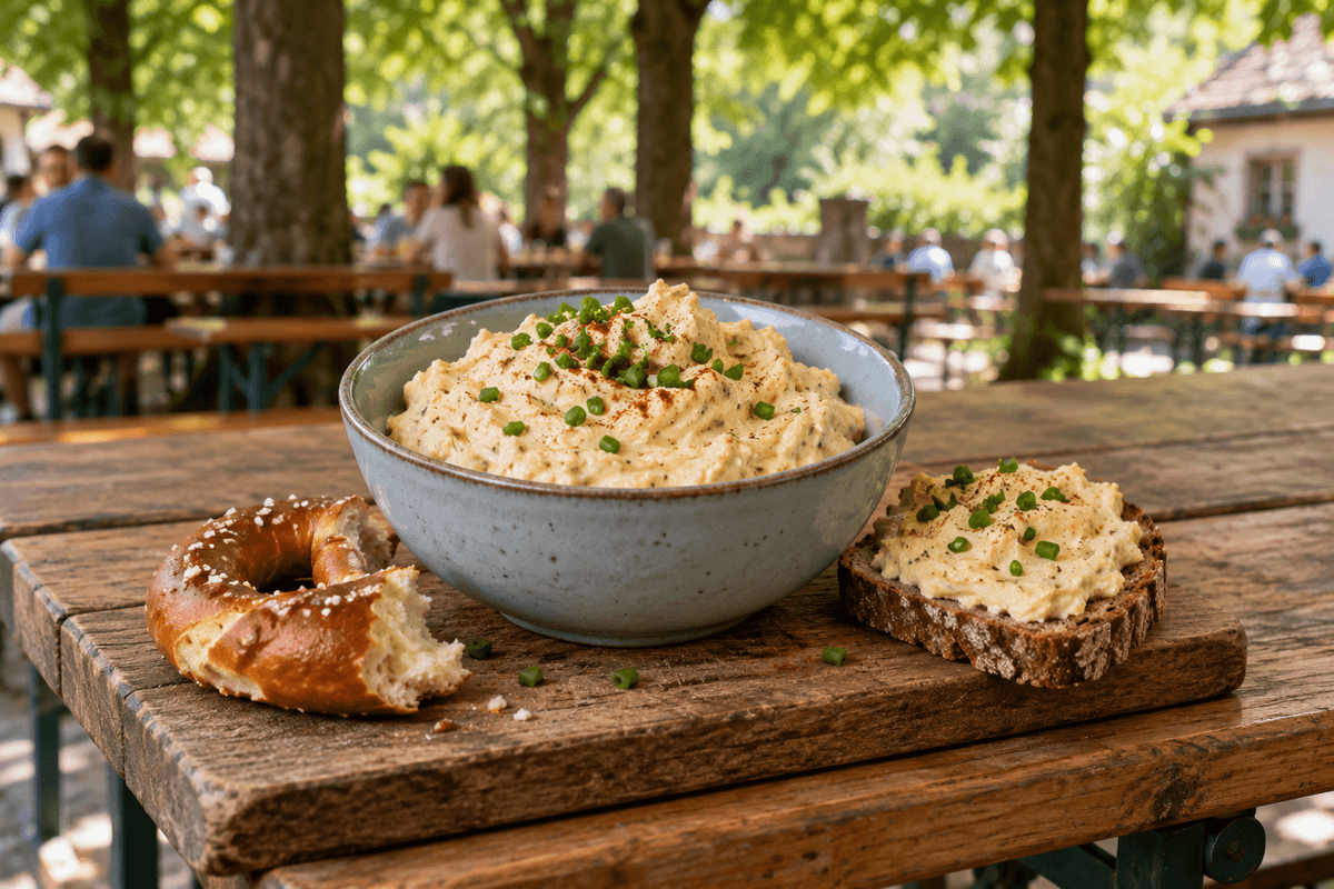 Bierkäsecreme mit Bergkäse und Schnittlauch