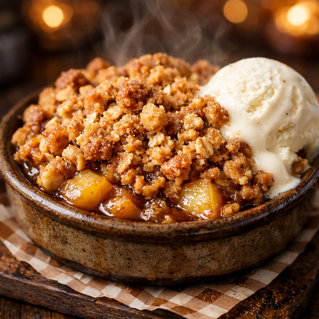 Bratapfel‑Crumble (Winterdessert)