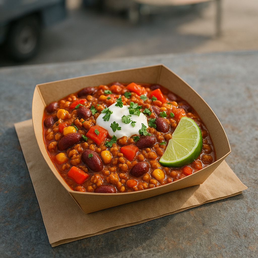 Rauchiges Chili sin Carne mit Linsen und Süßkartoffeln
