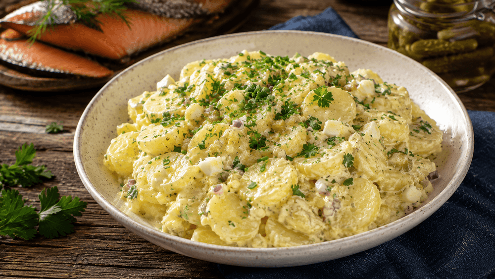 Norddeutscher Kartoffelsalat mit Mayonnaise: Cremiger Klassiker