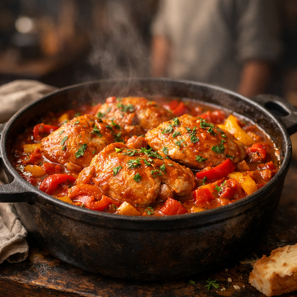 One‑Pot Paprika‑Tomaten‑Hähnchen
