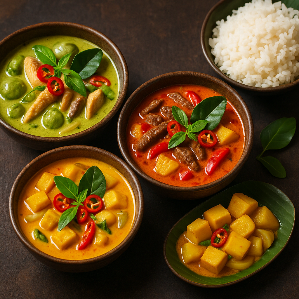 Thai Curry Variationen: Rot, Grün oder Gelb