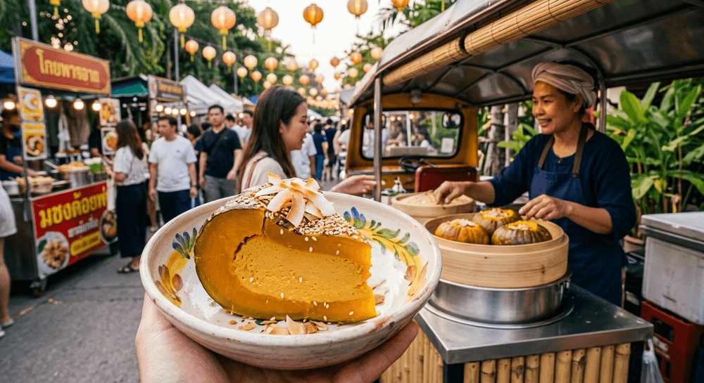 Thai-Kürbis mit Kokos-Pudding: Der gedämpfte Hokkaido-Hingucker
