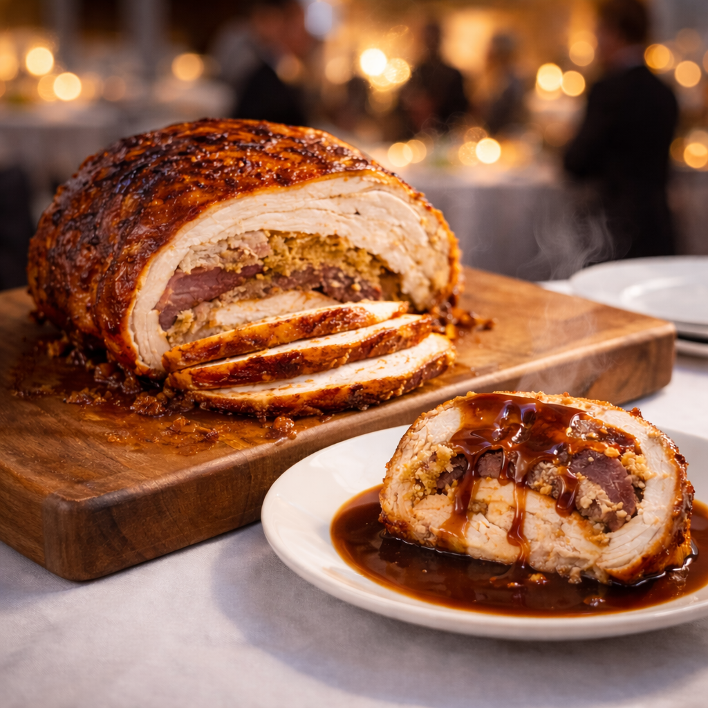 The Ultimate Turducken mit Truthahn, Ente und Huhn