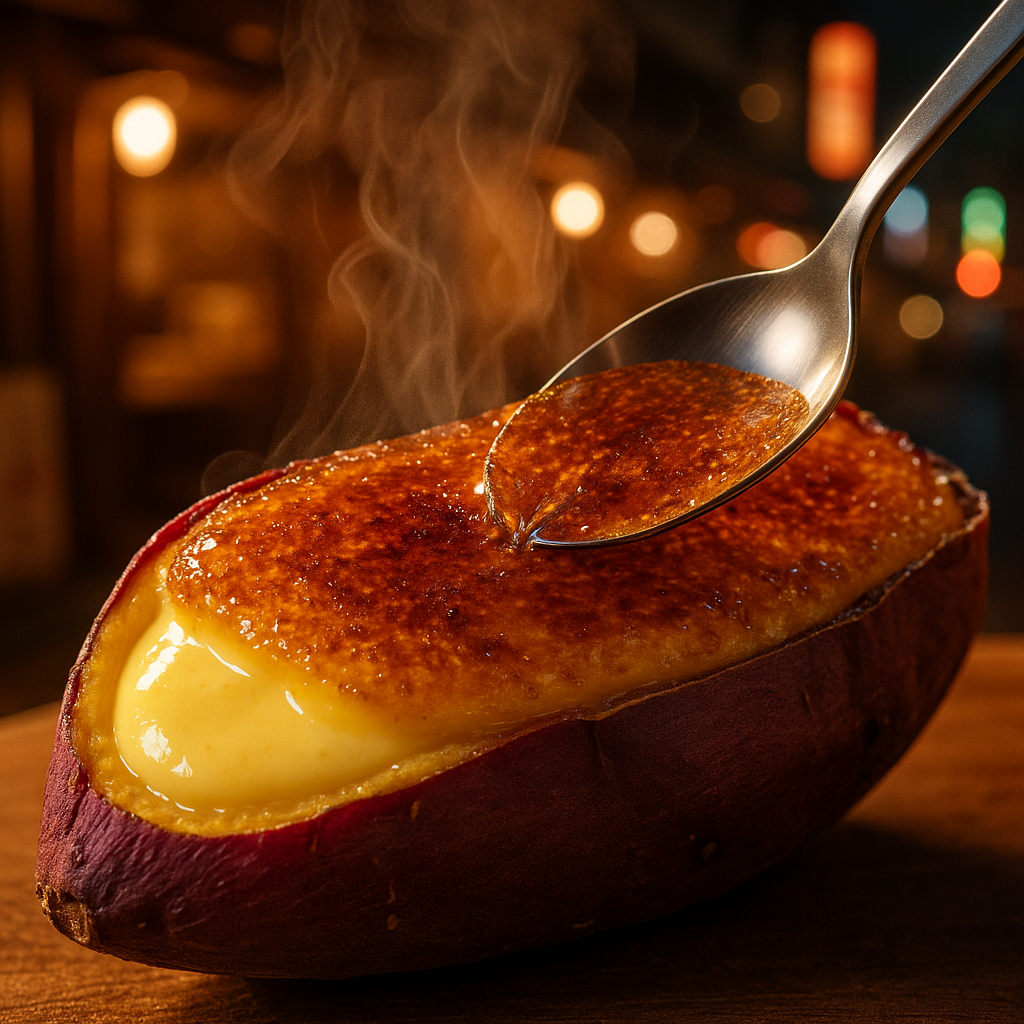Yaki Imo Brûlée: Japanische Crème Brûlée Süßkartoffel
